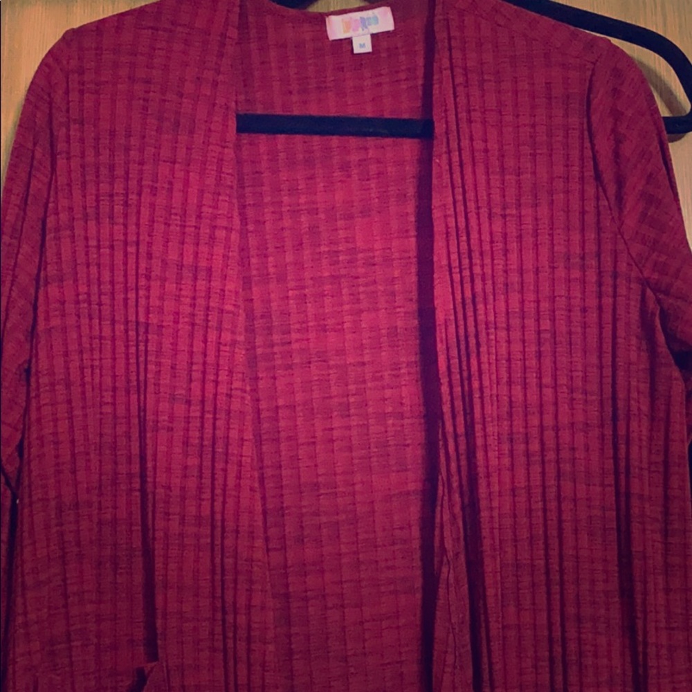 EUC Lularoe medium dark red sarah